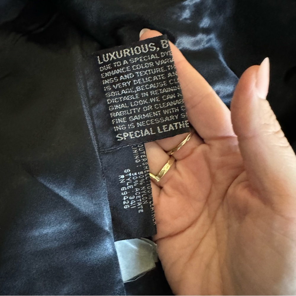 Vintage Leather Blazer Jacket 1980s - Picture 7 of 12